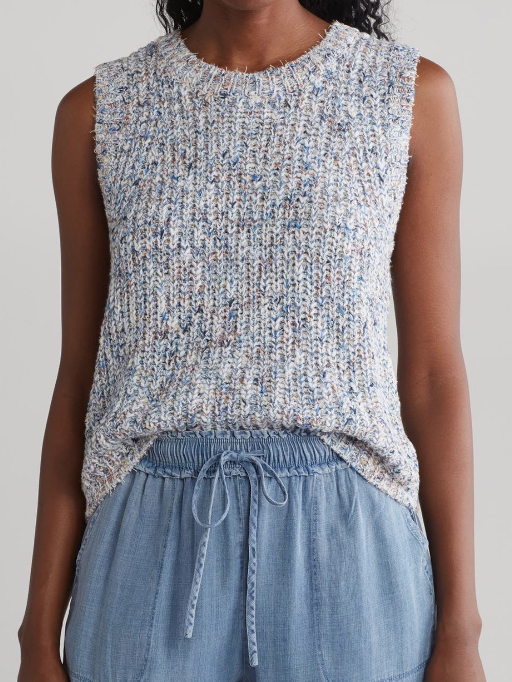 Splendid NWT Chunky Ribbed Knit Sleeveless Sweater Vest Top